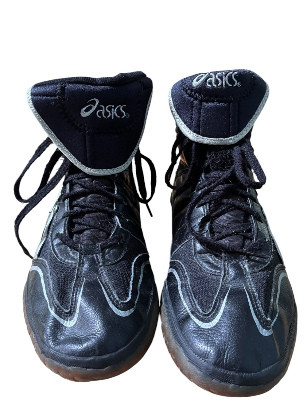 ASICS Unrestrained Black/Silver JY302 Wrestling Shoes - Men’s Sz 11 - Picture 3 of 12